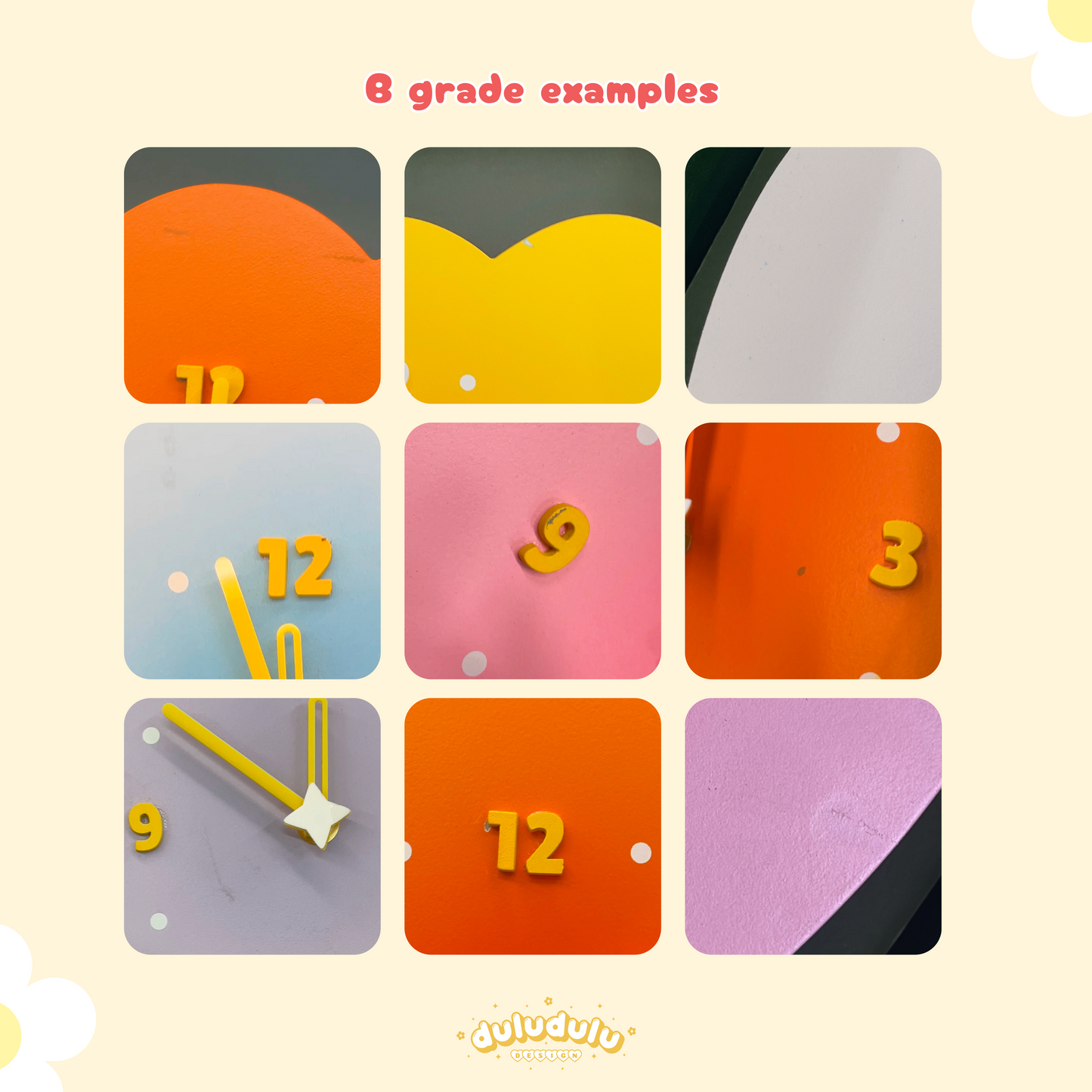 Orange Tulip Clock