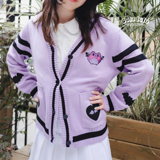 Gothic Purple Froggie Cardigan