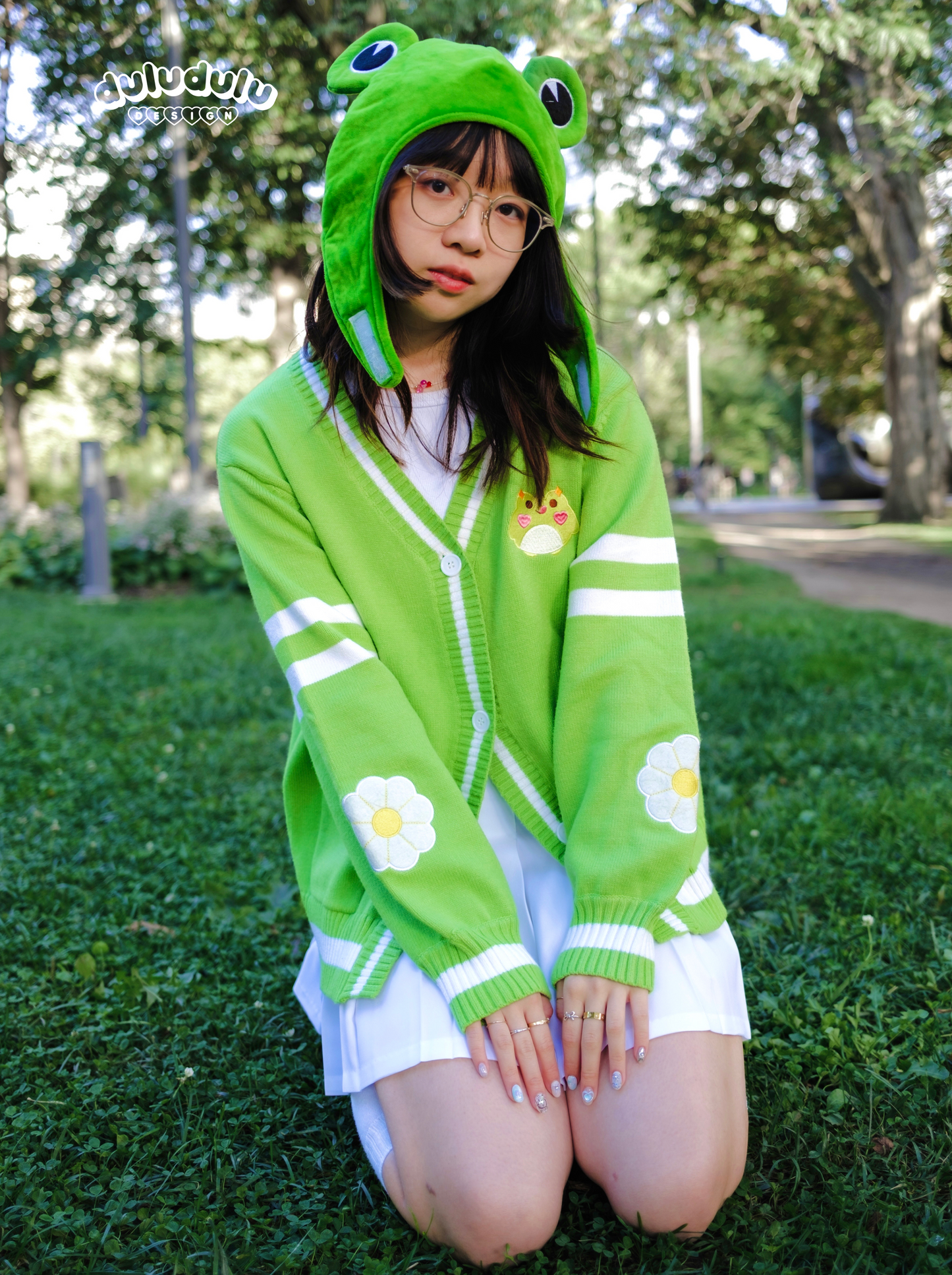 Original Green Froggie Cardigan