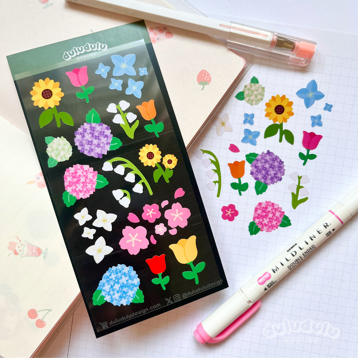 Flowers Deco Sticker Sheet