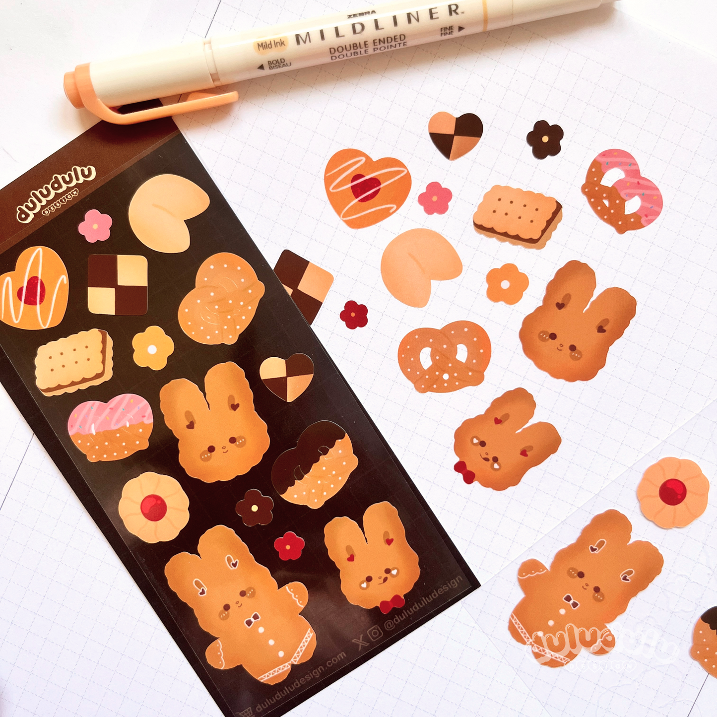 Cookie Bunnies Deco Sticker Sheet