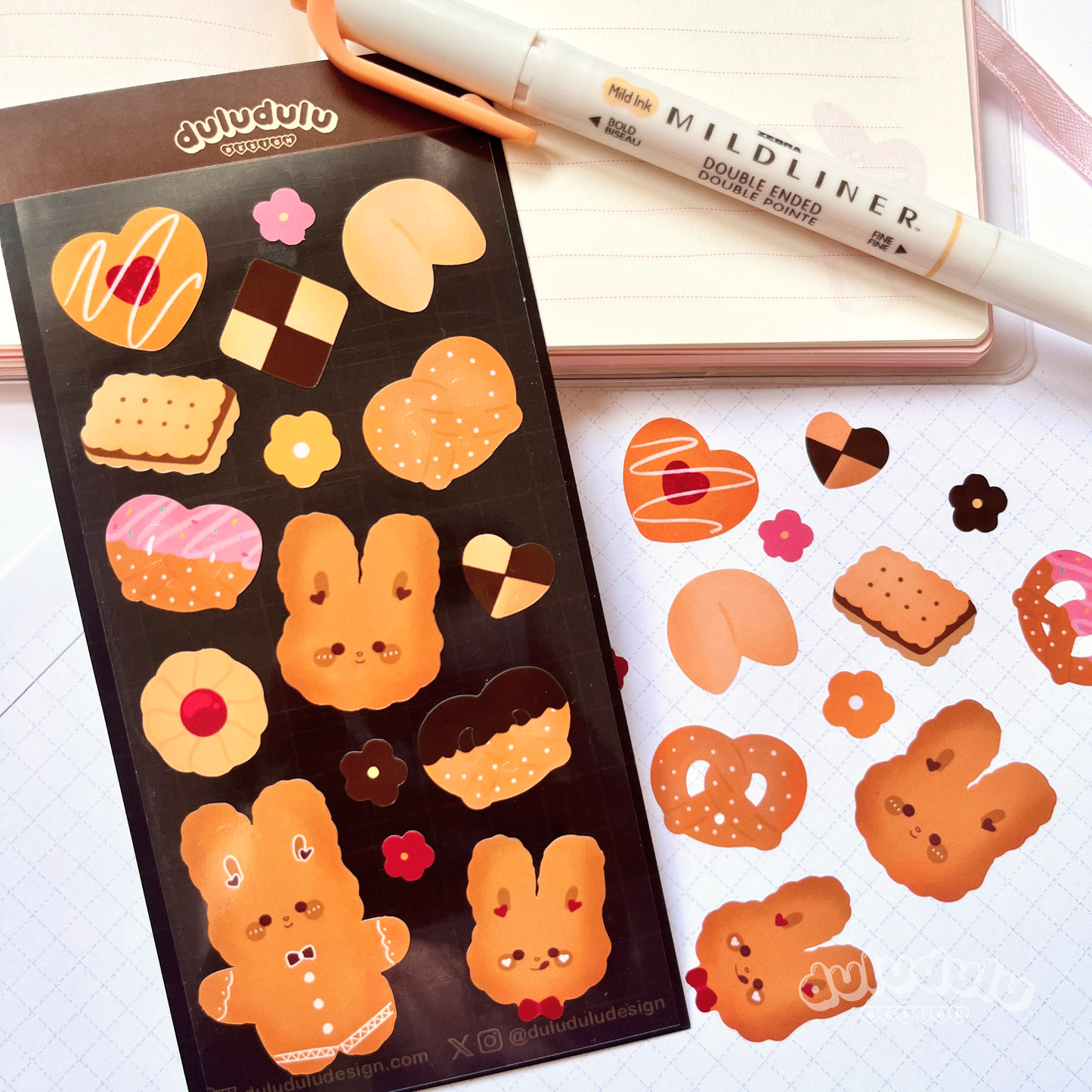 Cookie Bunnies Deco Sticker Sheet