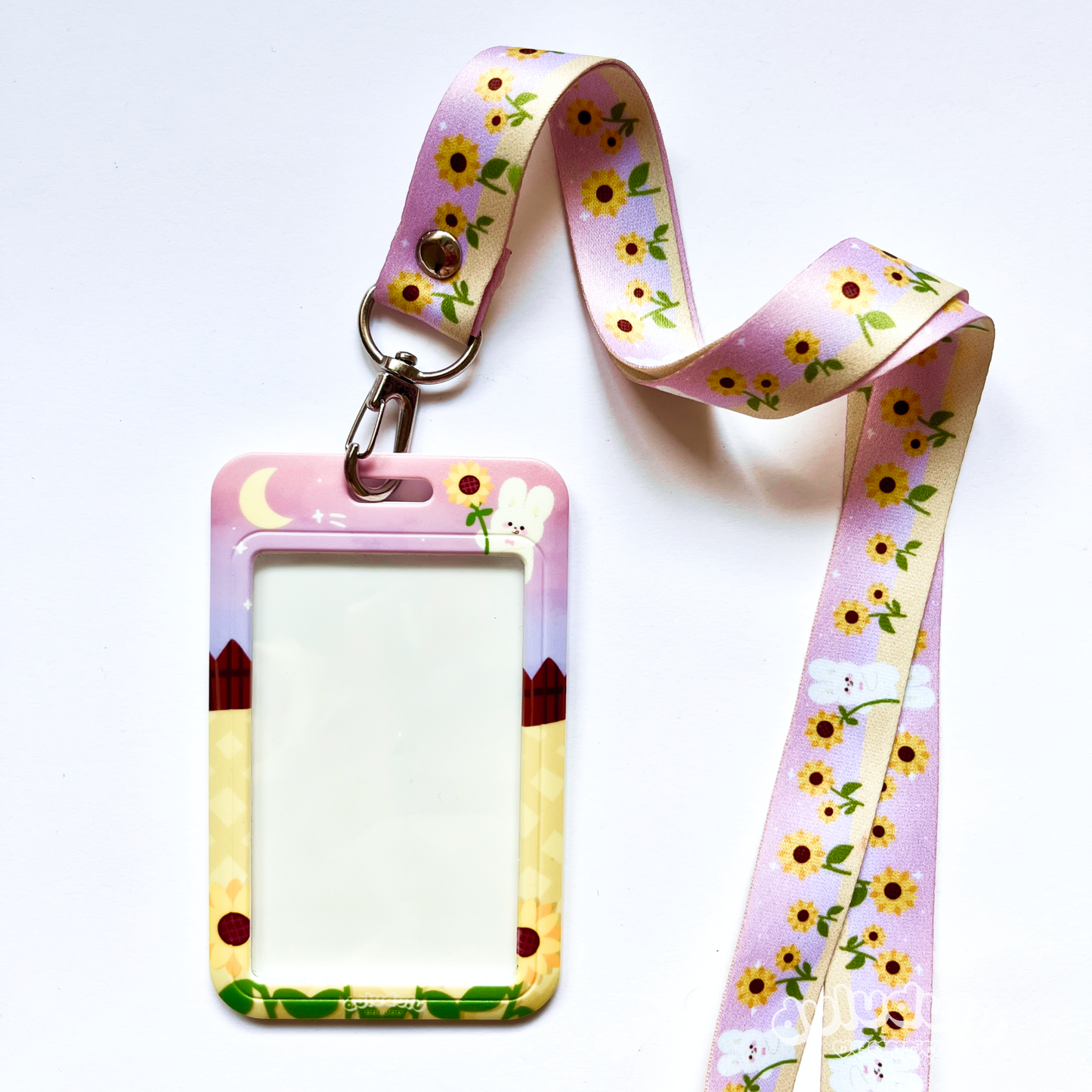 Sunflower Bunny Cardholder & Lanyard