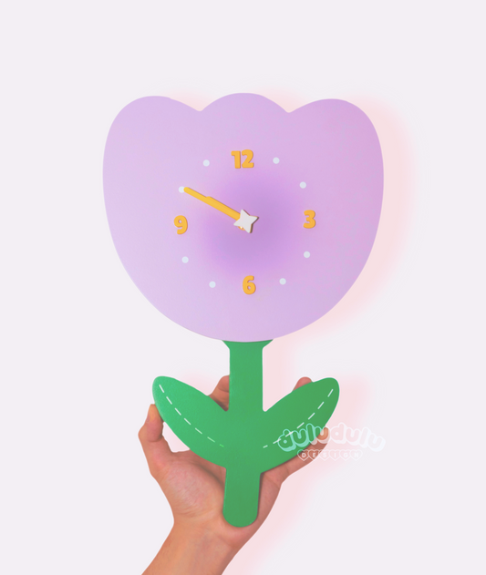 Purple Tulip Clock