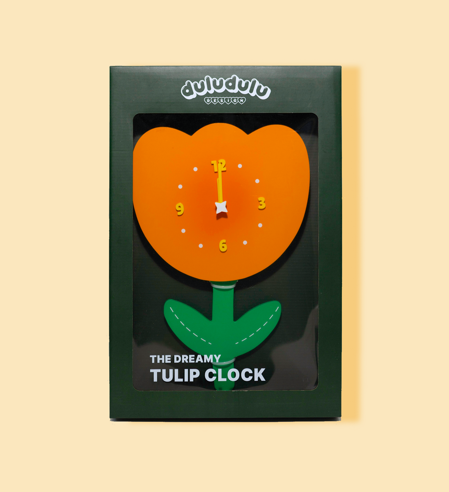 Orange Tulip Clock