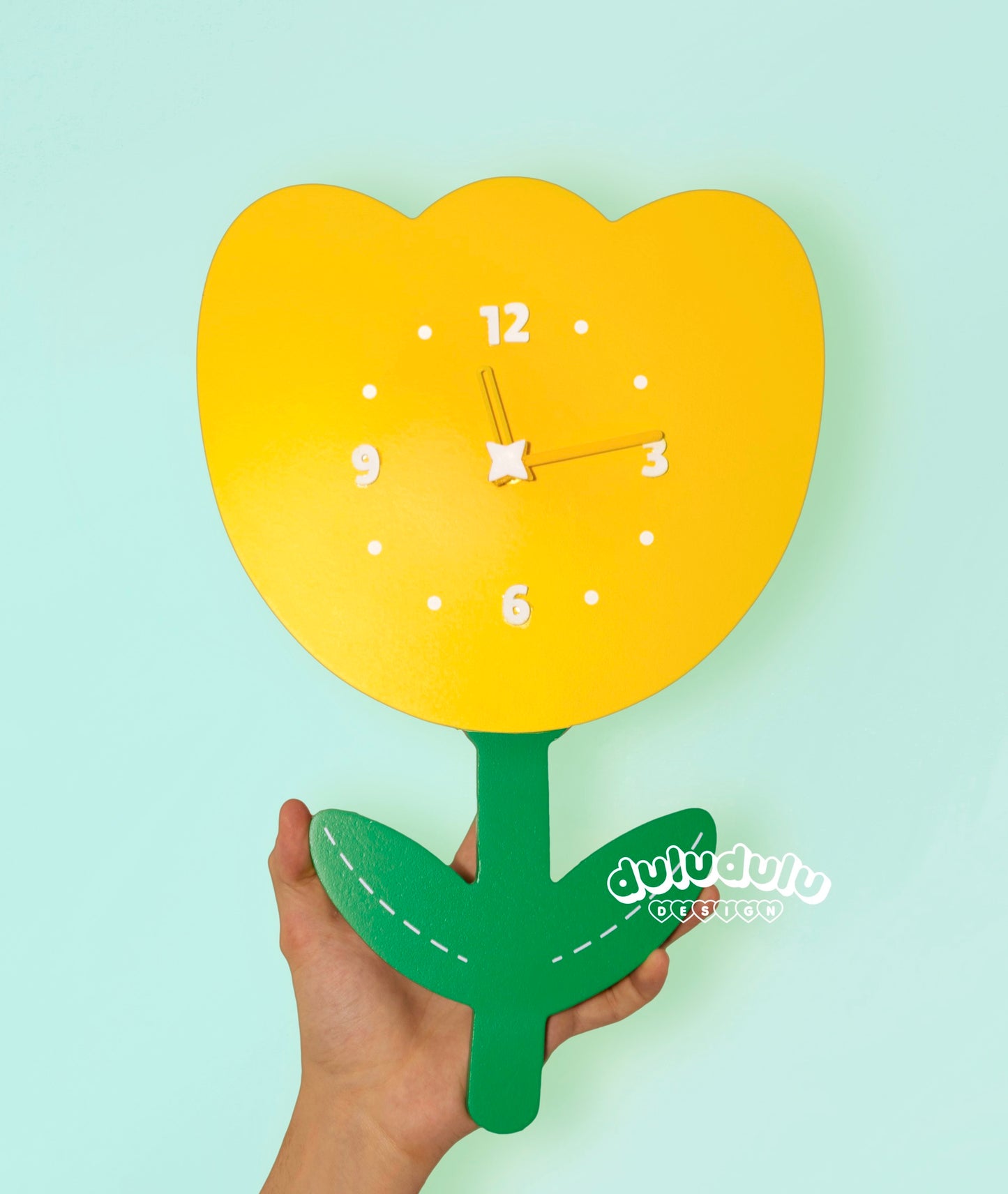 Gold Tulip Clock