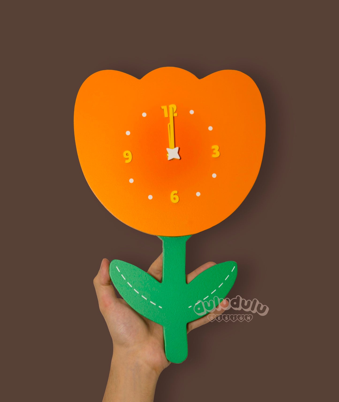 Orange Tulip Clock