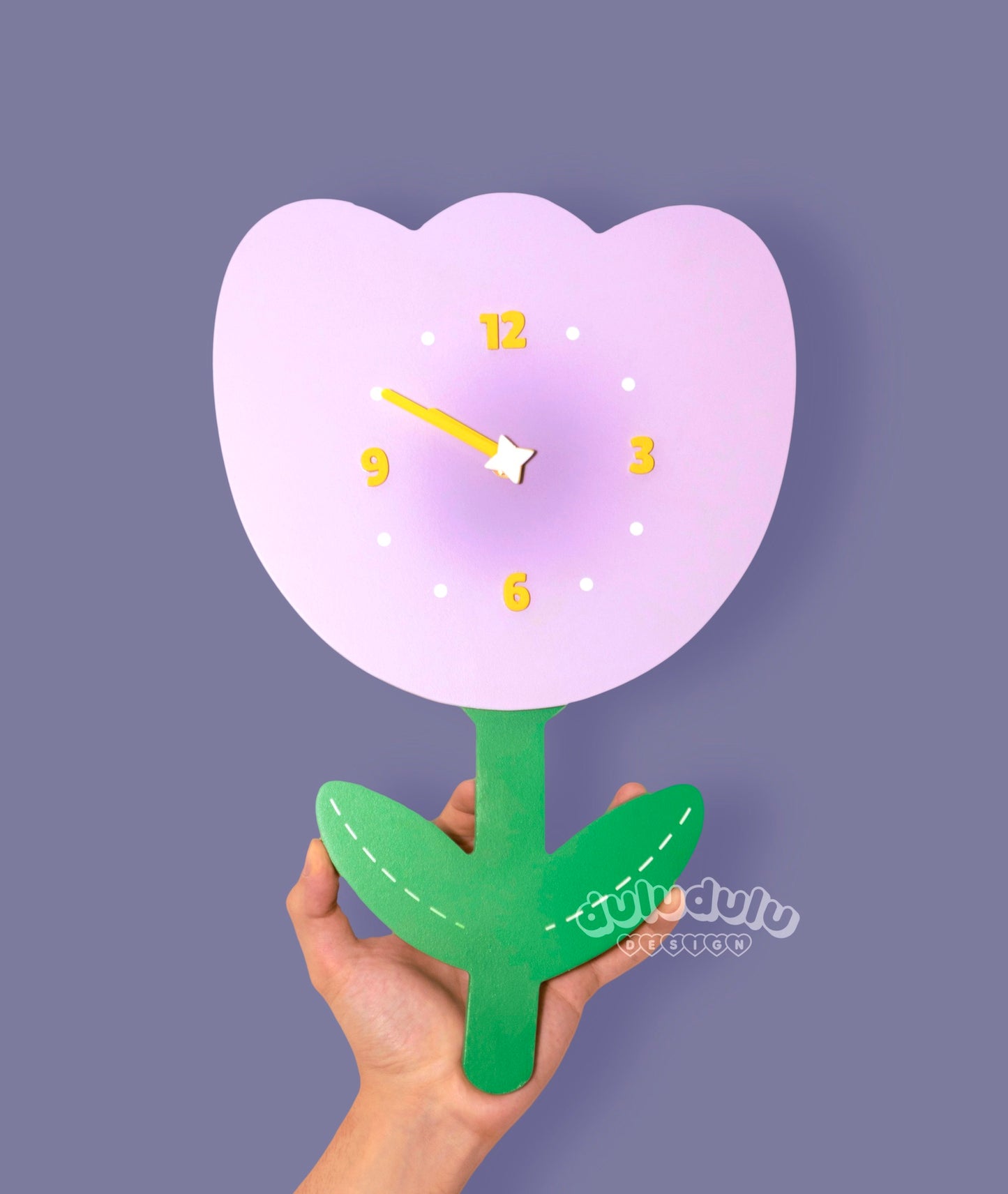 Purple Tulip Clock