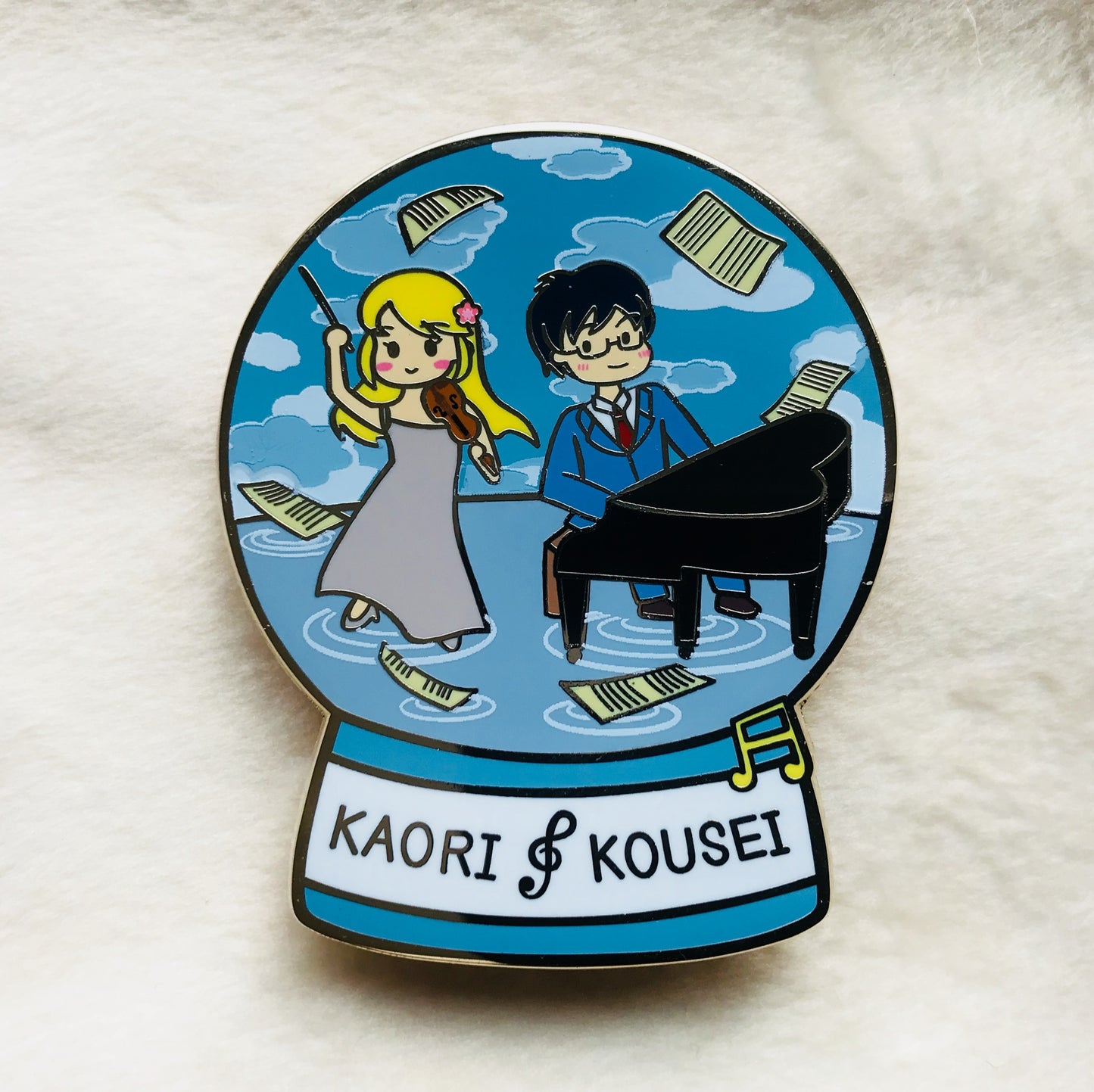 Your Lie in April Snowglobe Enamel Pin
