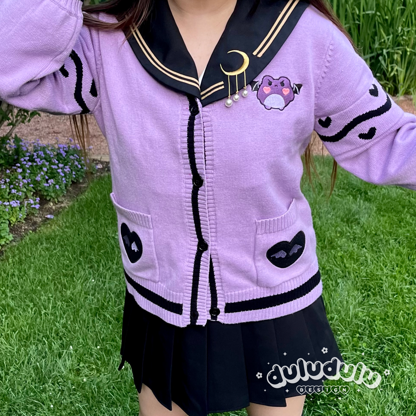 Gothic Purple Froggie Cardigan
