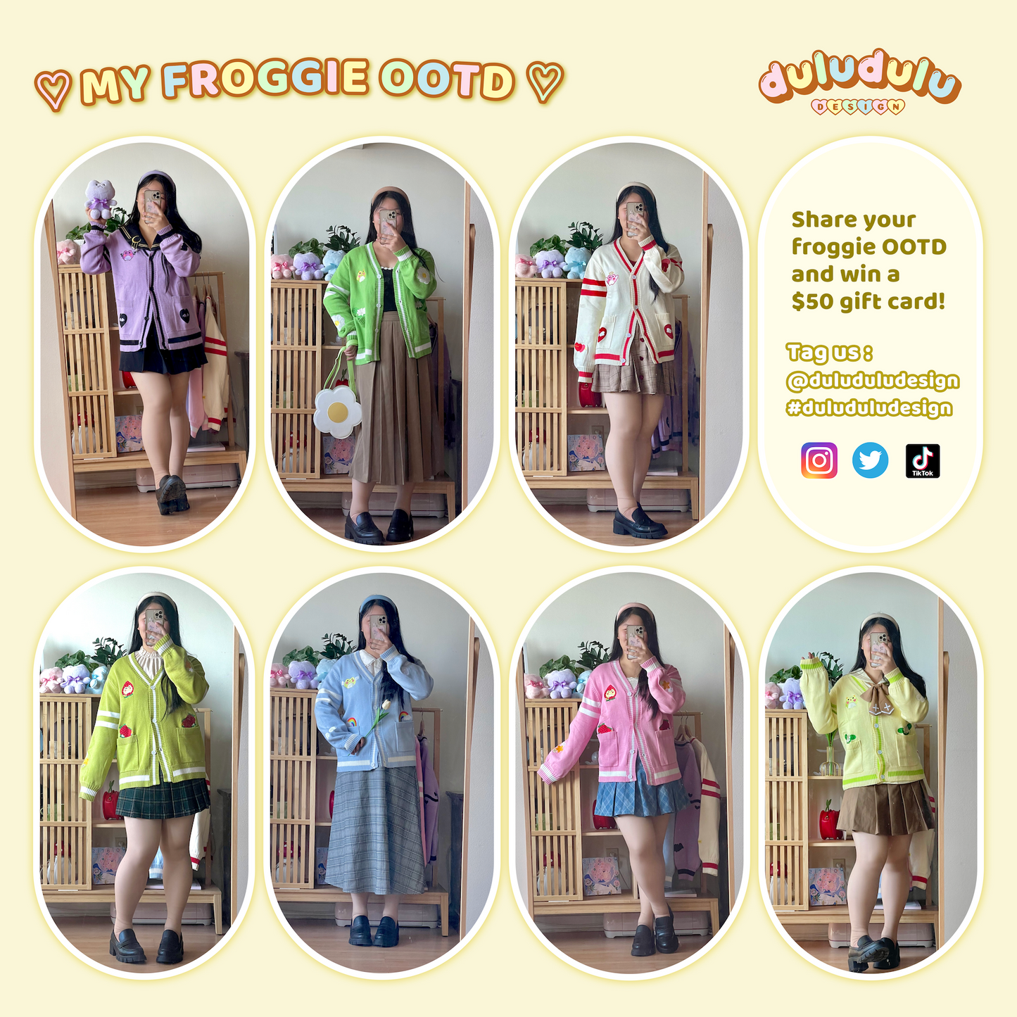 Pastel Yellow Froggie Cardigan