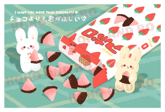 Koko & Ro Meiji Chocolate Postcard