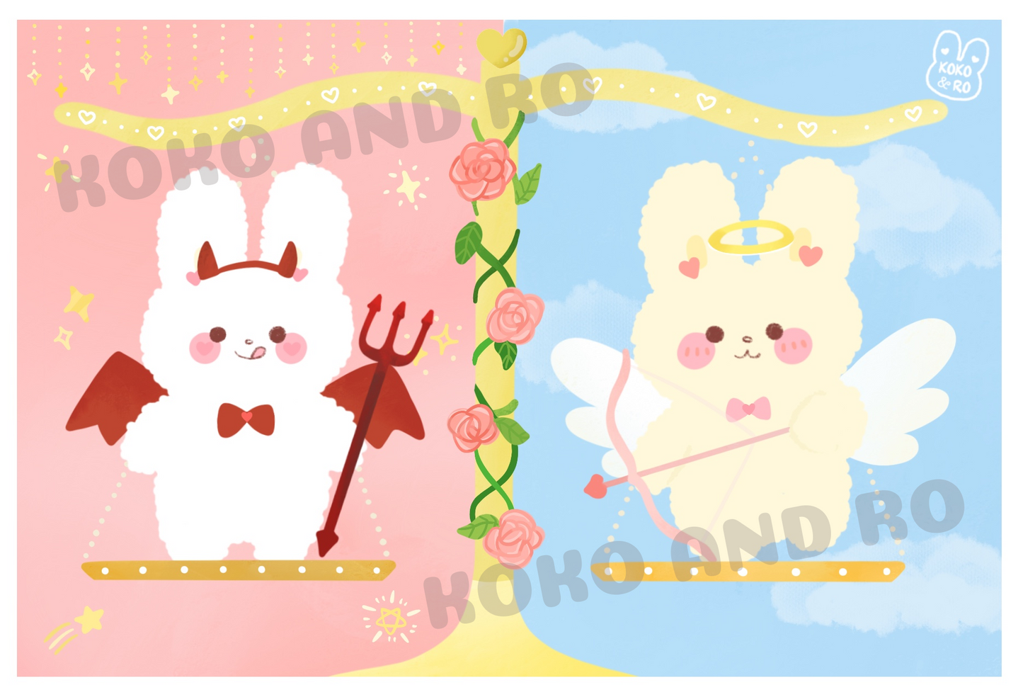 Koko & Ro Angel x Devil Postcard