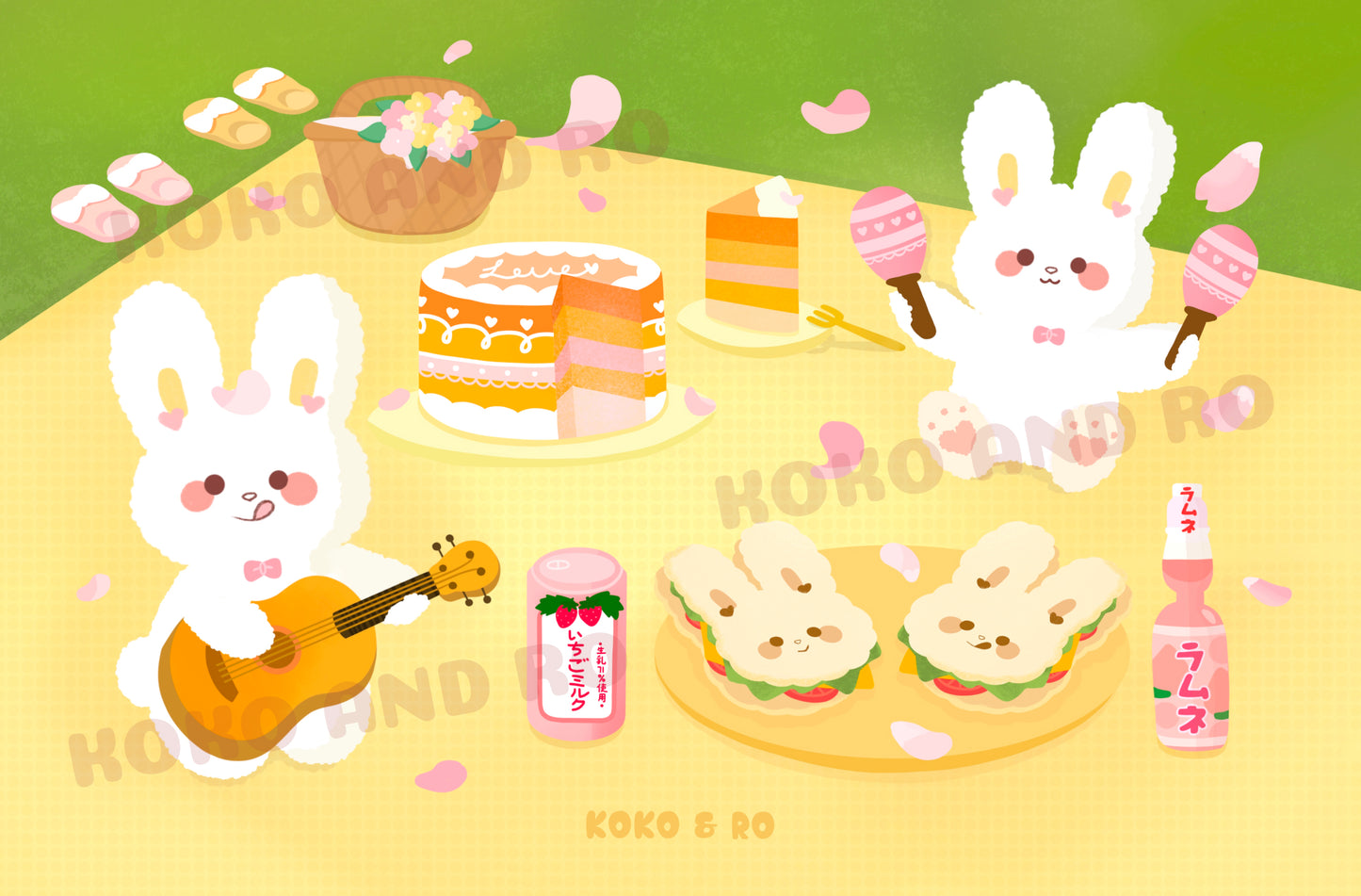 Koko & Ro Picnic Day Postcard