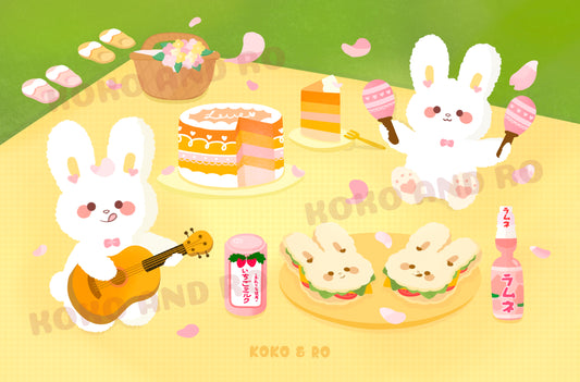 Koko & Ro Picnic Day Postcard