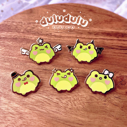 Green Froggie Pin Set (5 pcs)