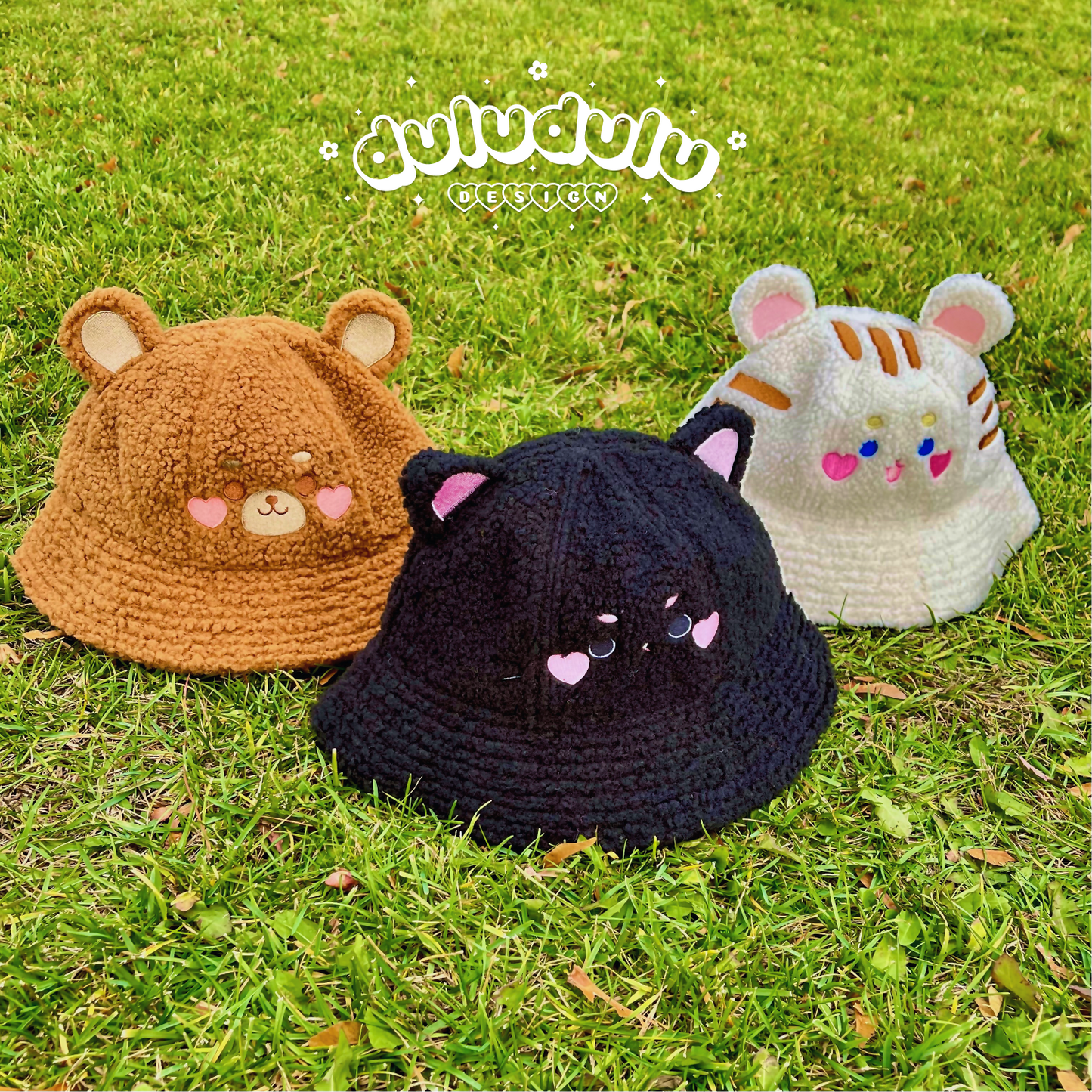 White Tiger Fluffy bucket hat