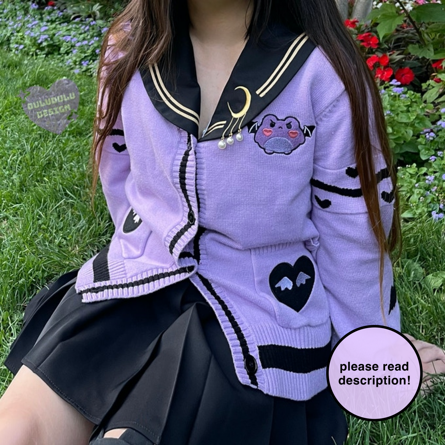 Gothic Purple Froggie Cardigan