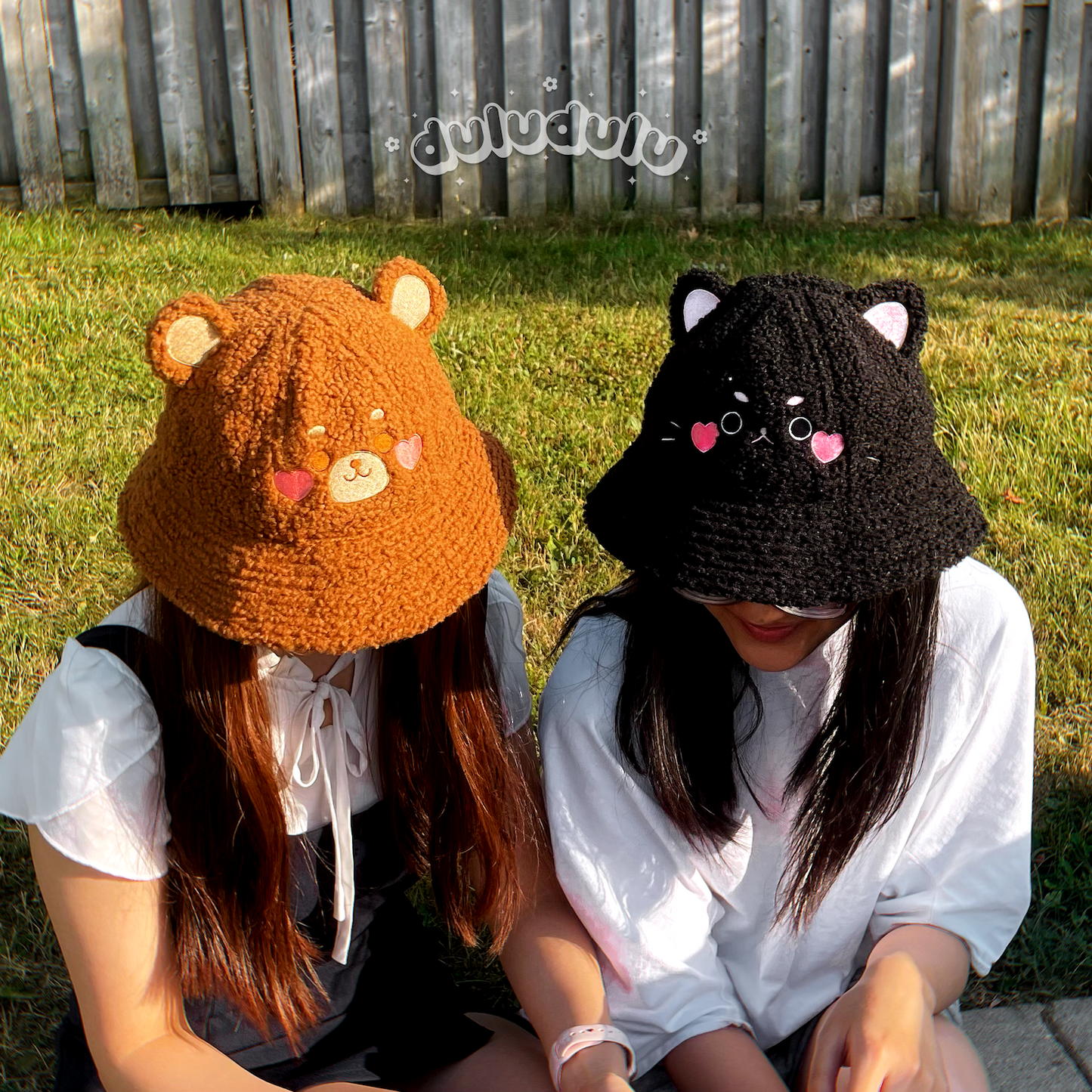 Fluffy Black Cat bucket hat