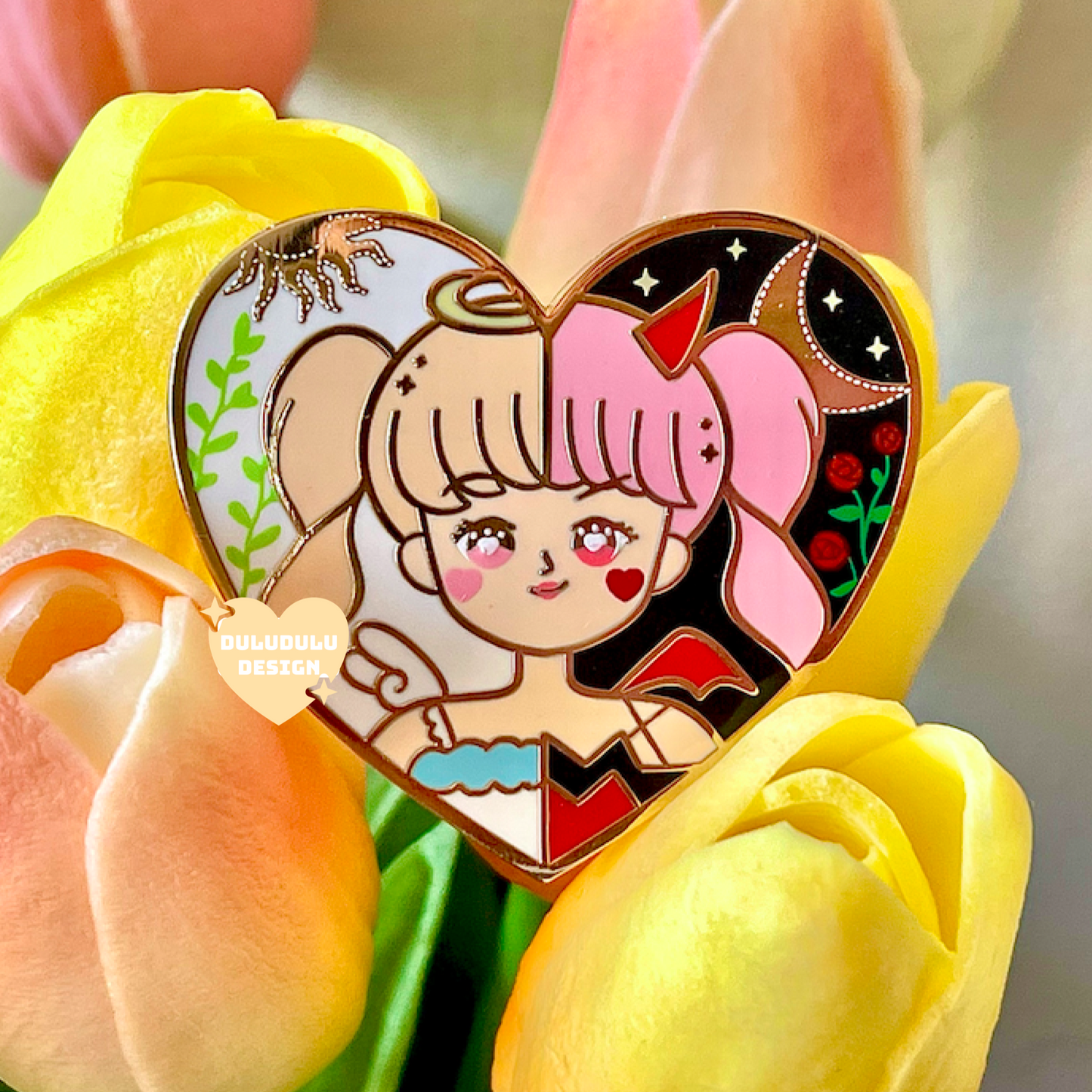 Angel x Devil Shoujo Enamel Pin