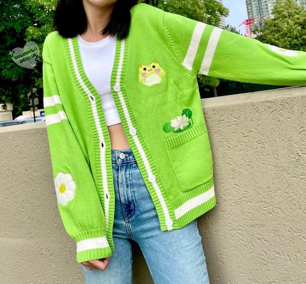 Original Green Froggie Cardigan