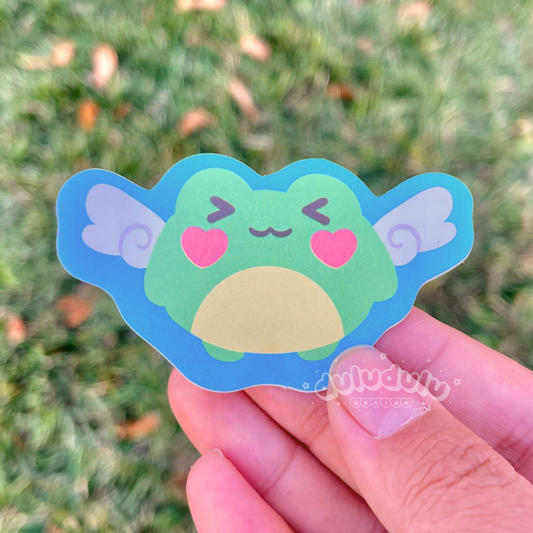 Angel Froggie Vinyl Sticker