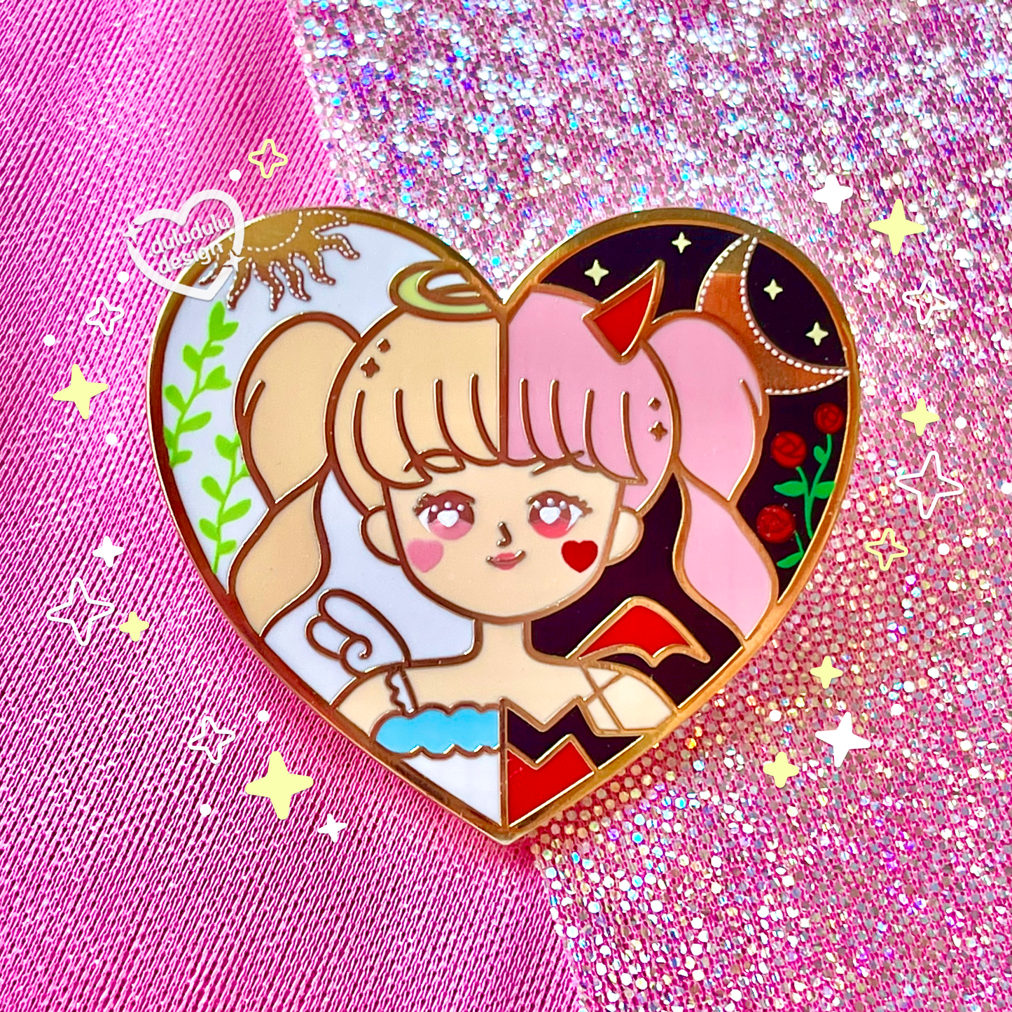 Angel x Devil Shoujo Enamel Pin