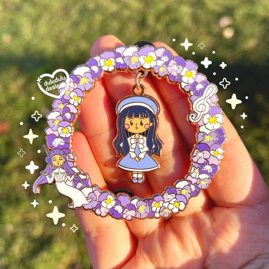Cardcaptor Sakura Tomoyo Floral Ring Dangling Enamel Pin