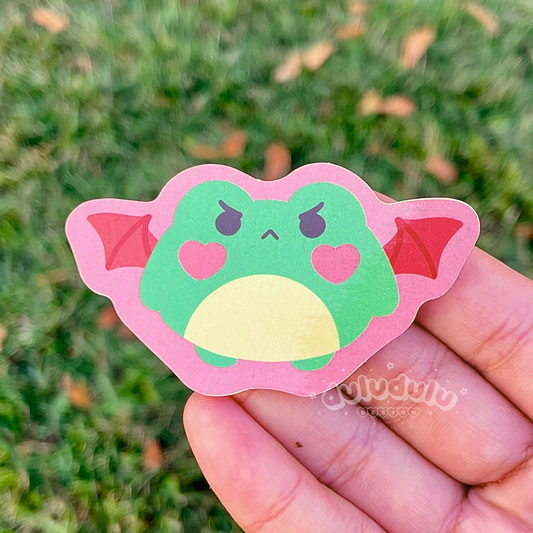 Devil Froggie Vinyl Sticker