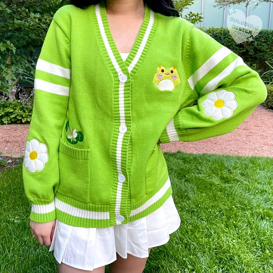 Original Green Froggie Cardigan