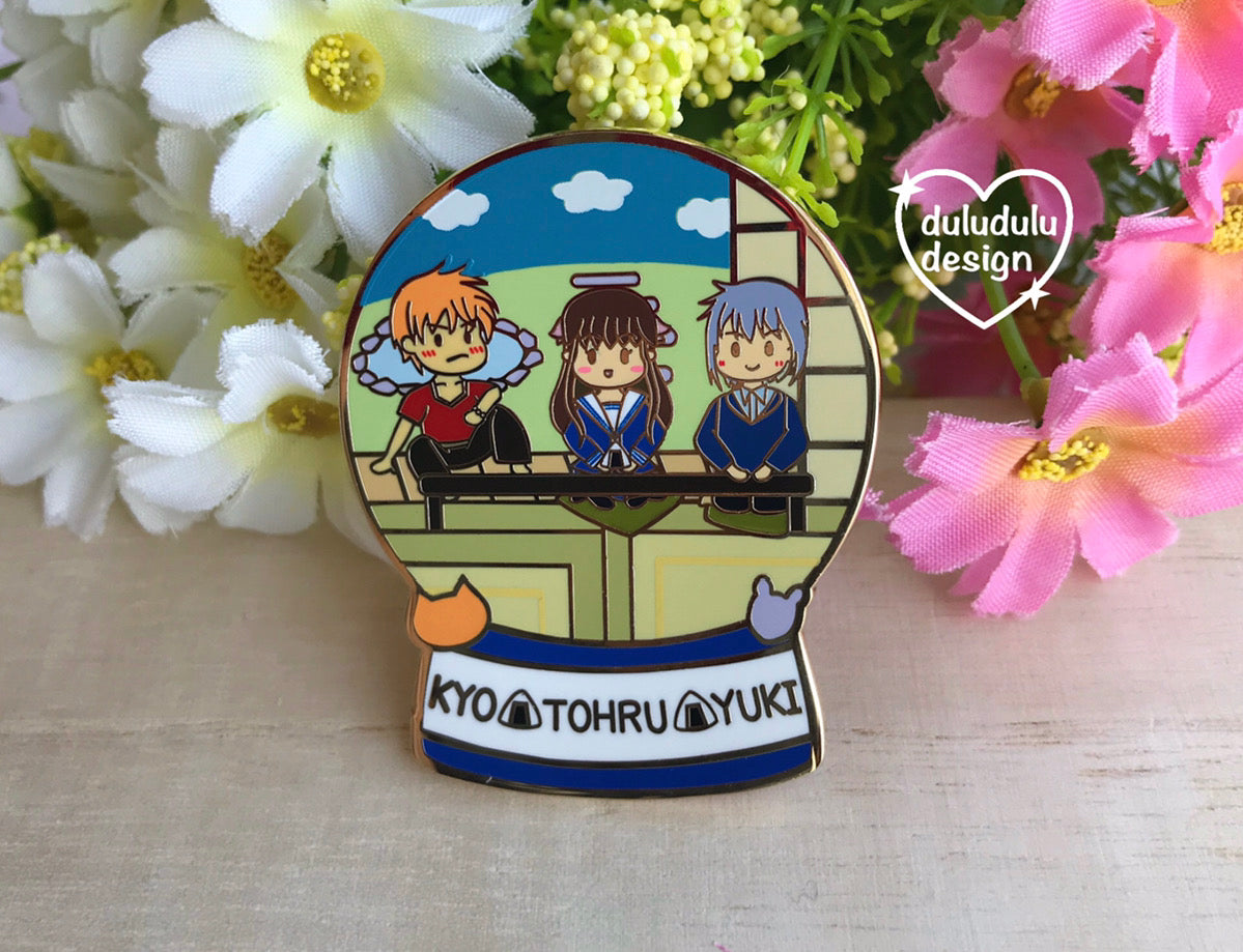 Fruits Basket Snowglobe Enamel Pin