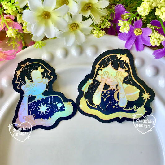 Galaxy Lovers Holographic Stickers