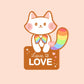 PRIDE 2020 - Love is Love Rainbow Kitty Enamel Pin