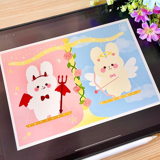 Koko & Ro Angel x Devil Postcard