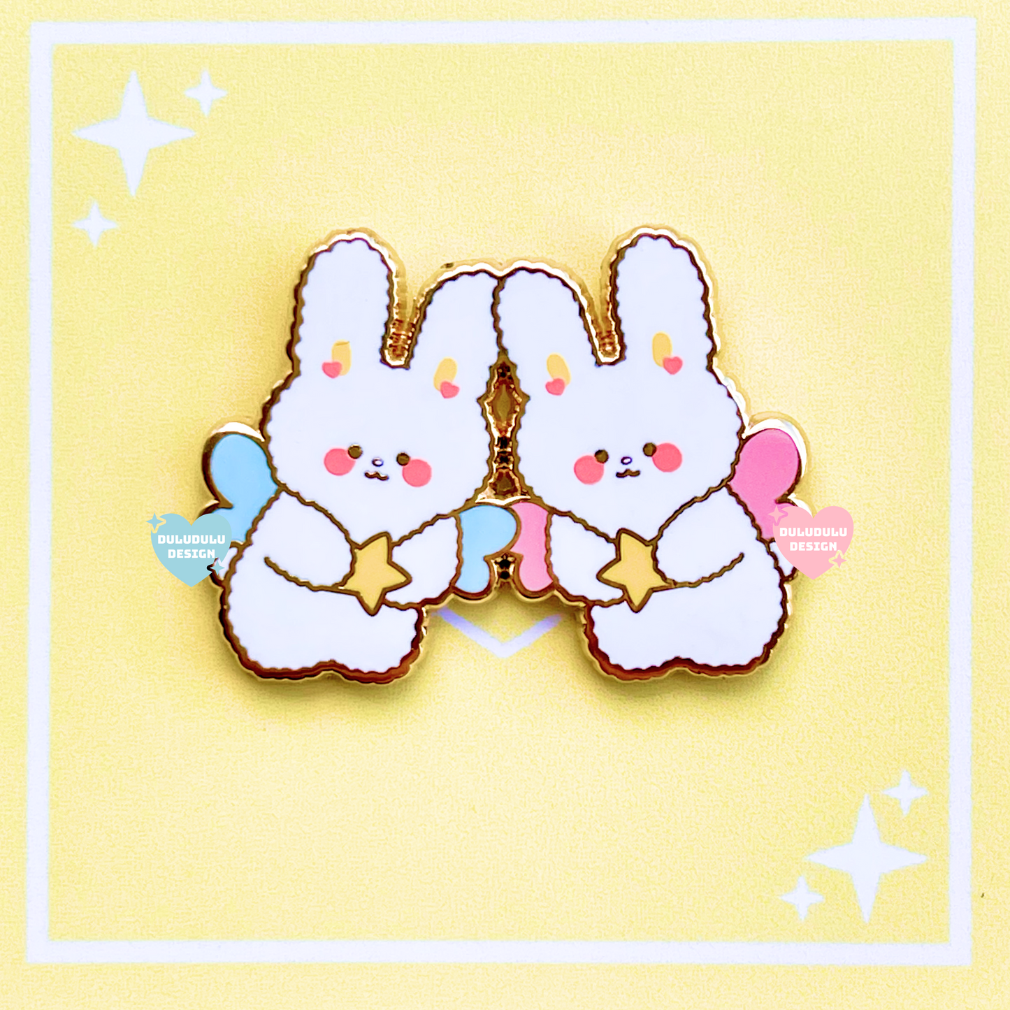 Wish Bunnies Koko & Ro Enamel Pin