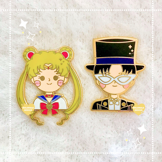 Usagi x Tuxedo Mask Enamel Pins