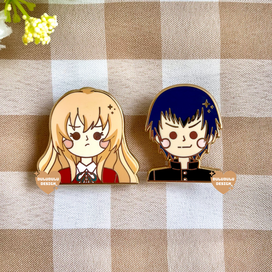 Toradora! Taiga x Ryuuji Shoujo Character Enamel Pin