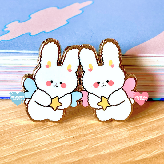 Wish Bunnies Koko & Ro Enamel Pin