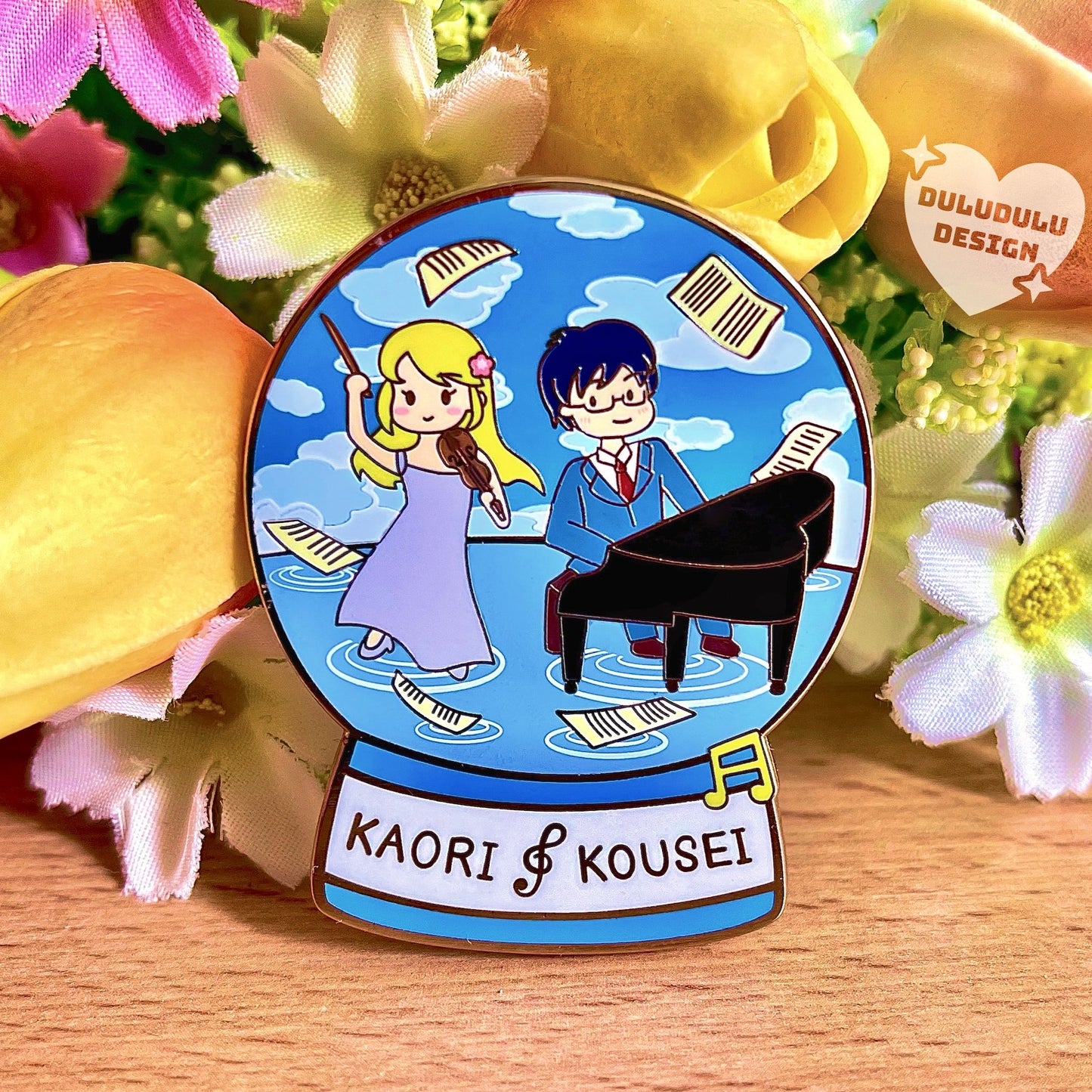 Your Lie in April Snowglobe Enamel Pin
