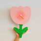 Pink Tulip Clock