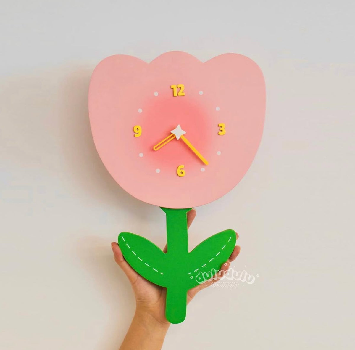 Pink Tulip Clock