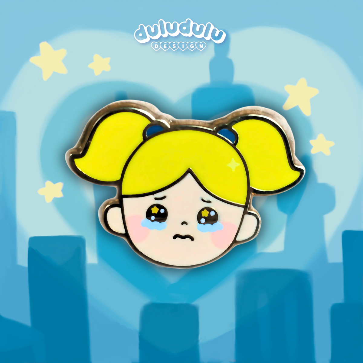 Bubbles powerpuff girls enamel pin