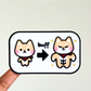 Buff up shiba inu vinyl sticker, perfect for gym bros, workout enthusiasts and gamer friends.