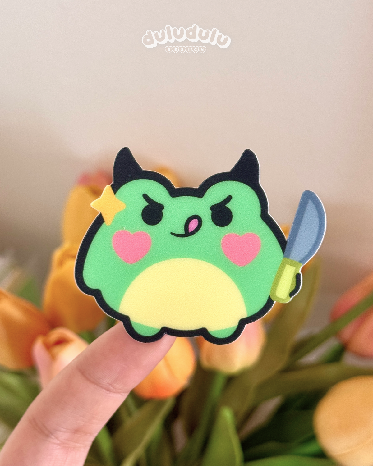 Devil Frog Waterproof Vinyl Sticker