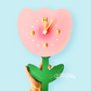 Pink Tulip Clock