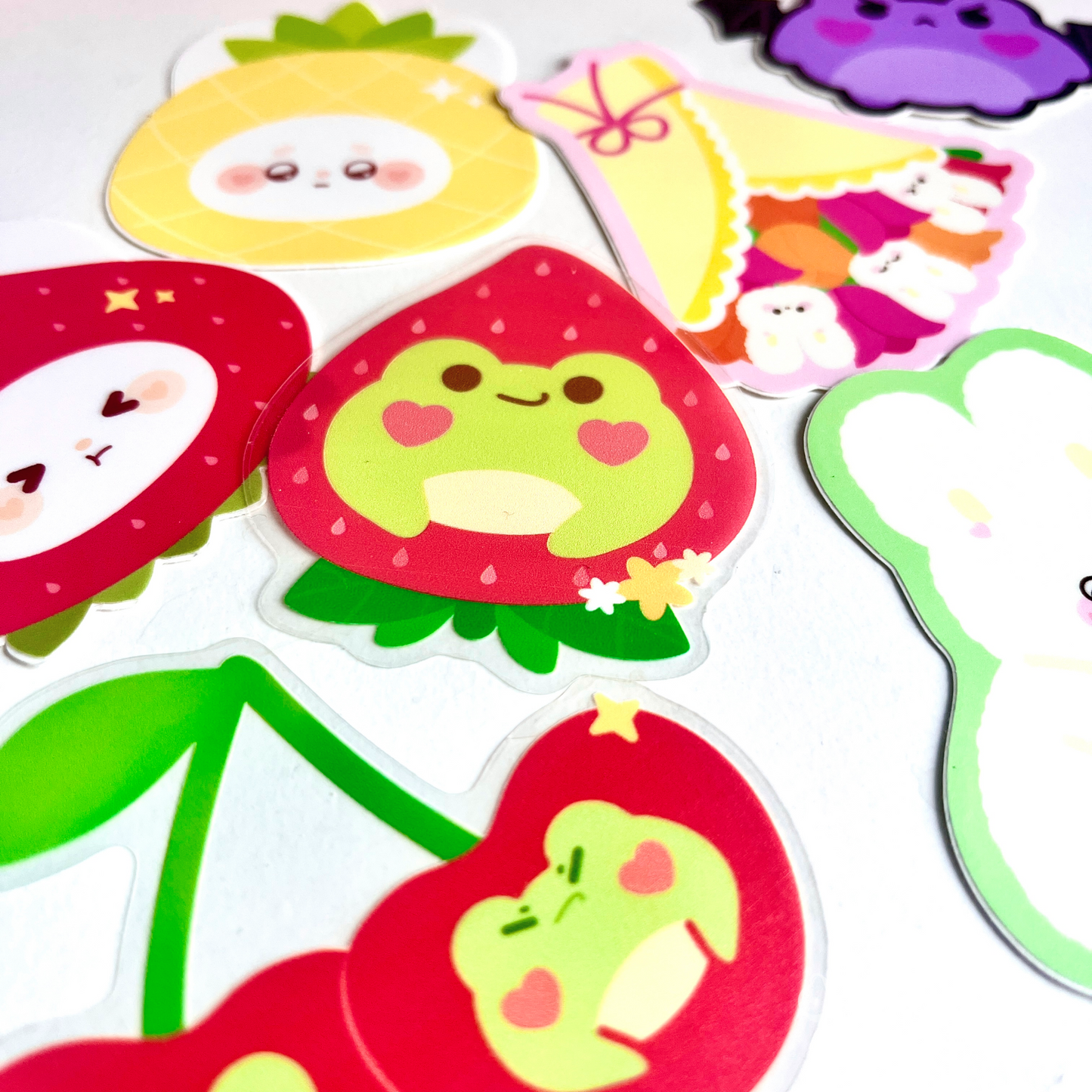 Strawberry Frog Clear Sticker