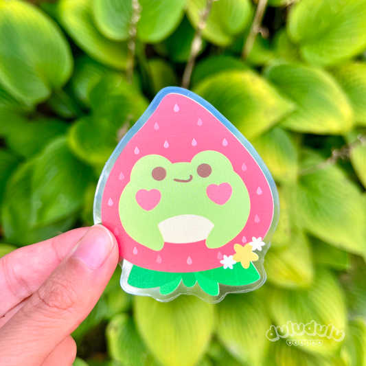 Strawberry Frog Clear Sticker