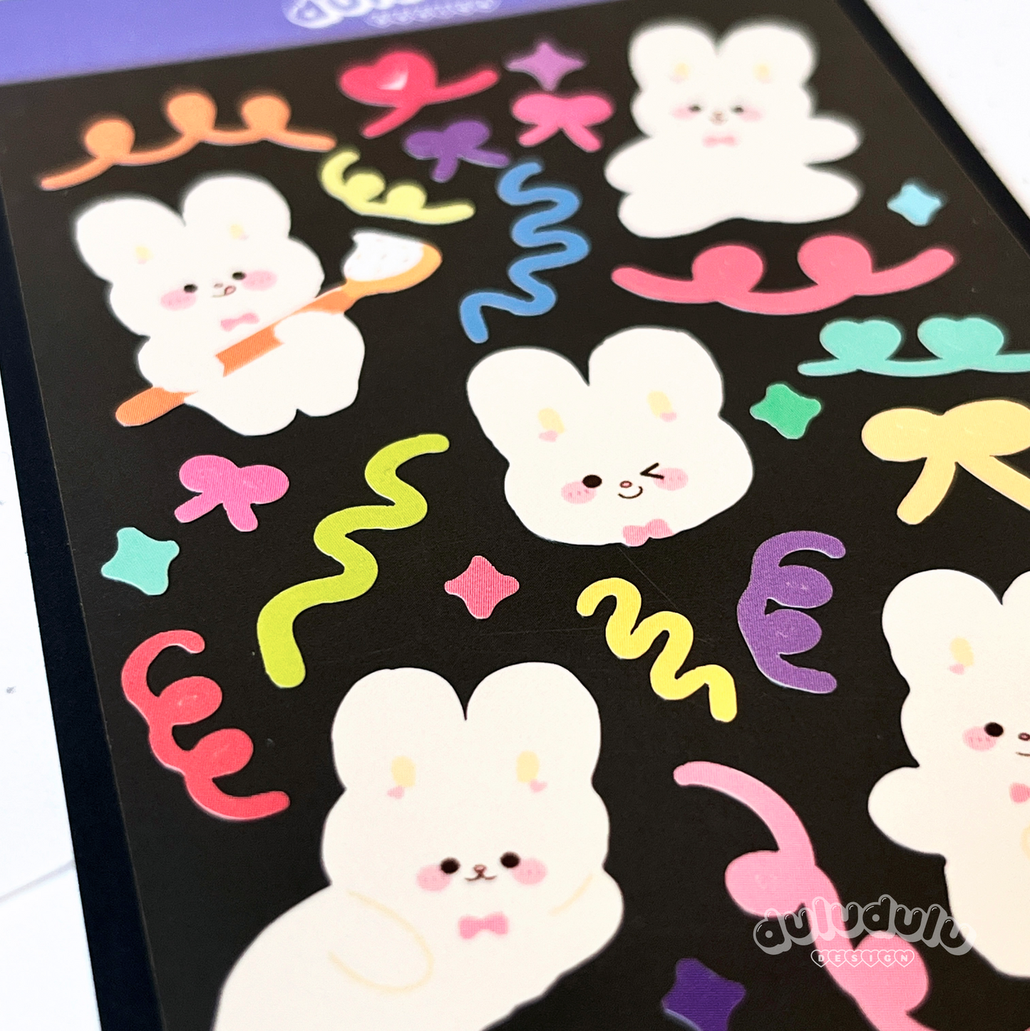 Confetti Bunnies Deco Sticker Sheet