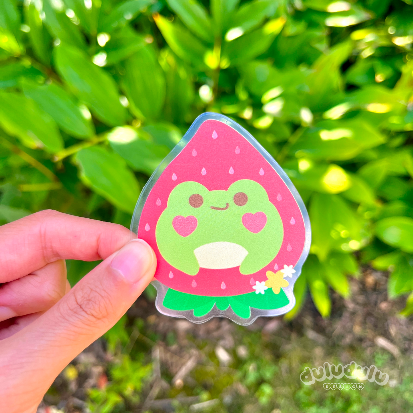 Strawberry Frog Clear Sticker