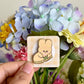 Touch Grass Bunny Enamel Pin